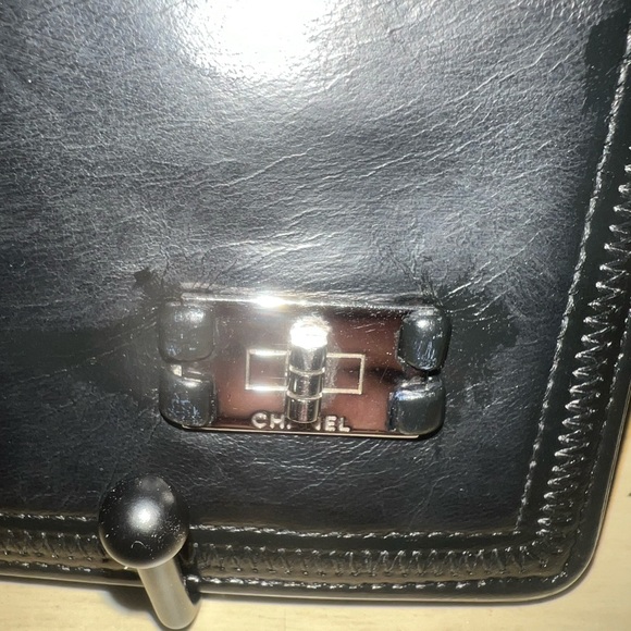 CHANEL Black 2.55 Flap Wallet Calfskin Leather Long Wallet - Picture 2 of 9